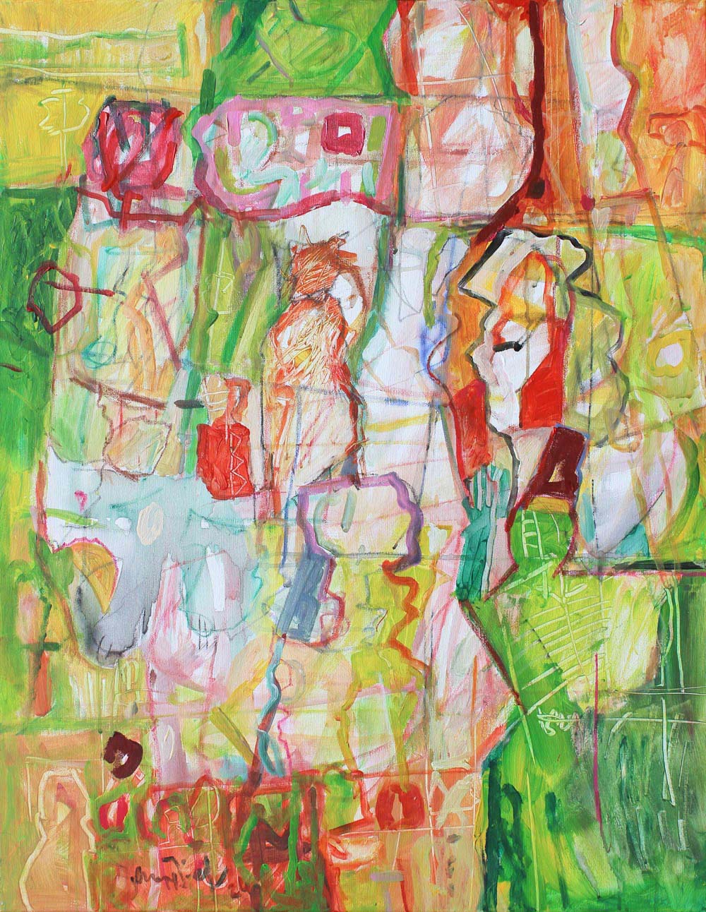 Magyar Jozsef Faragott kovek ( akril, vaszon, 90x70cm, 2024 )